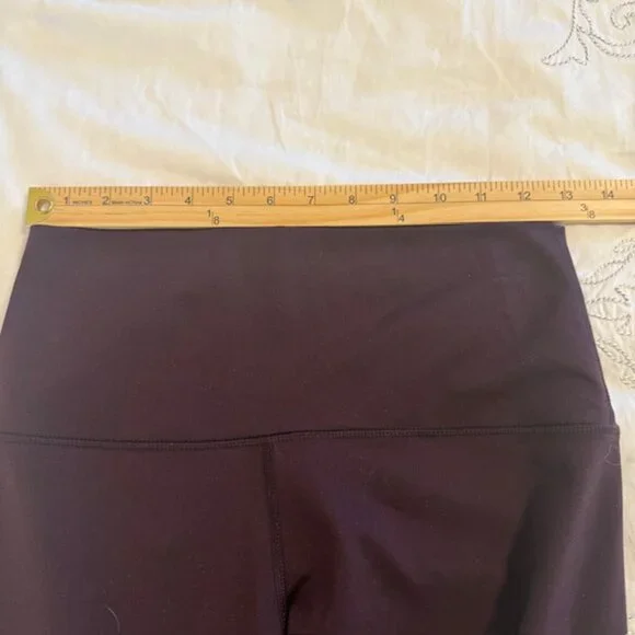 Yogalicious Lux Purple Hi-Rise Elastic Free Waistband Yoga Pants Leggings Sz M - Picture 8 of 11